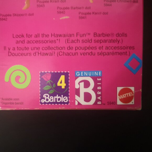 VTG Mattel 1990 Hawaiian Fun Barbie New in Box w/ Hula Skirt & Scented Feature - Picture 4 of 4